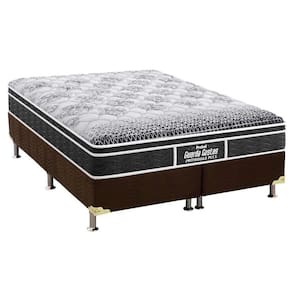 Cama Box Queen: Colchão Anatômico Probel D28/EP Guarda Costas Prómiddle Plus + Base CRC Suede Brown(158x198)