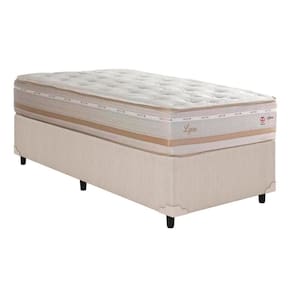 Cama Box Solteiro: Colchão Molas Herval Maxspring Lyon + Base CRC Courano Clean(88x188)