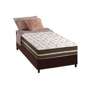 Cama Box Solteiro: Colchão Molas Anjos Superlastic Classic + Base CRC Courano Brown(88x188)
