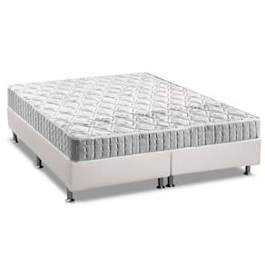 Cama Box Queen: Colchão Espuma D33 Anjos Orthosono + Base CRC Courano White(158x198)