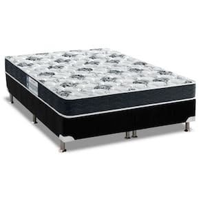 Cama Box Queen: Colchão Espuma Probel D28 ProDormir Advanced + Base CRC Suede Gray(158x198)