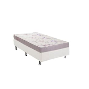 Cama Box Solteiro: Colchão Espuma Ortobom Physical Resistente + Base CRC Courano White(88x188)