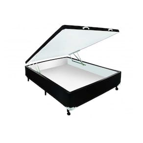 Cama Box Baú Viúva Courano Black New (128x188x35) - Castor