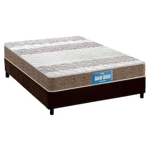 Cama Box Casal: Colchão Anatômico Probel D33/EP Guarda Costas Próintense Double Face + Base CRC Suede Brown(138x188)