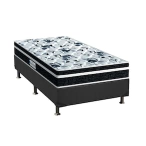 Cama Box Solteiro: Colchão Anatômico Probel D28/EP Advanced Tech1000 Plus + Base CRC Suede Gray(88x188)
