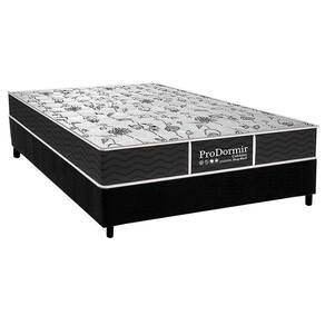 Cama Box Casal: Colchão Molas Probel Prolastic Sleep + Base CRC Suede Black(138x188)
