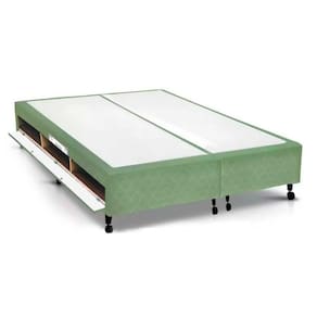 Cama Box Closet Queen Poli Tecido Green (158x198x27) - Castor