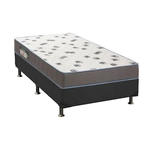 Cama Box Solteiro: Colchão Espuma D33 Ortobom Light + Base CRC Suede Gray(88x188)