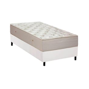 Cama Box Solteiro: Colchão Molas Ortobom Hotelaria Multilastic Orthotel Superluxo + Base CRC Courano White(88x188)