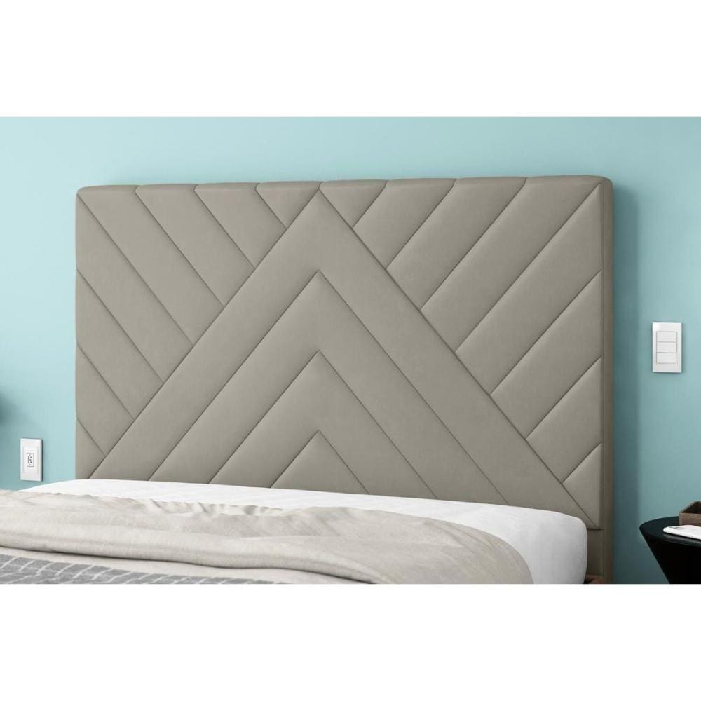 Painel de Cama Box Estofada Queen Sky Plus Camurca - Simbal