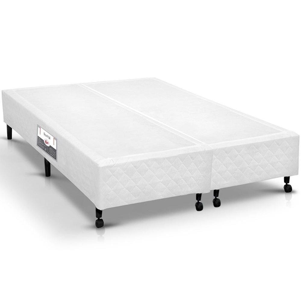 Cama Box Base Universal King Poli Tecido White (193x203x23) - Castor