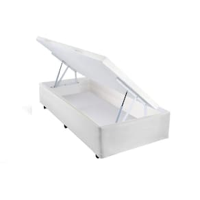 Cama Box Baú Universal Solteiro Courano White New (88x188x30) - Castor