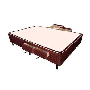 Cama Box Base c/Gavetas Casal Poli Tecido Brown (138x27-c/4 Gavs) - Castor