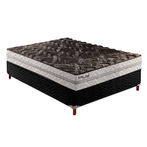 Cama Box Casal: Colchão Espuma D33 Paropas Pasquale Plus + Base CRC Suede Black(138x188)
