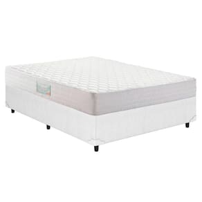 Cama Box Casal: Colchão Espuma Herval D28/AG65 Droom + Base CRC Courano White(138x188)