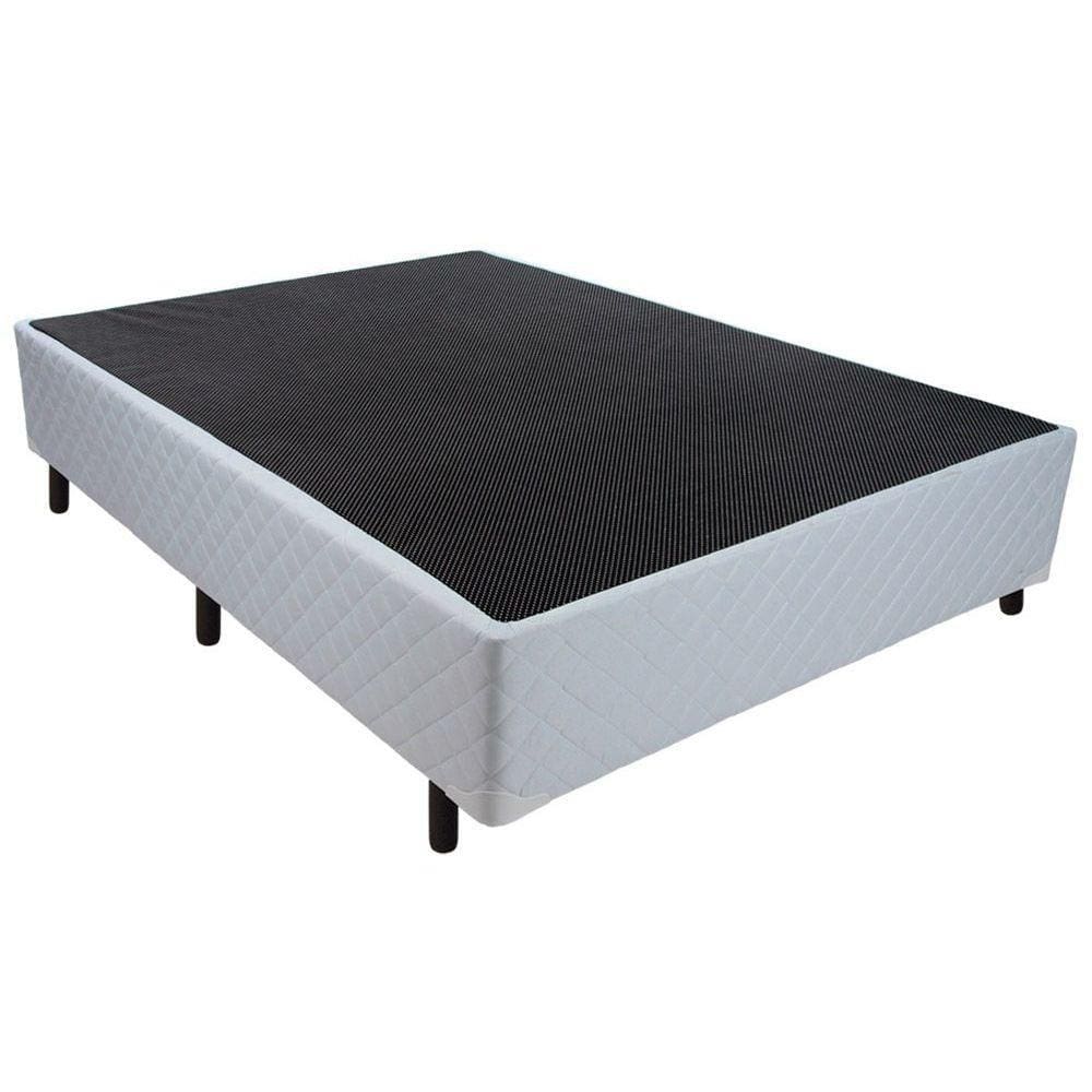 Cama Box Base Casal Universal Tecido White (138x188x24) - Luckspuma