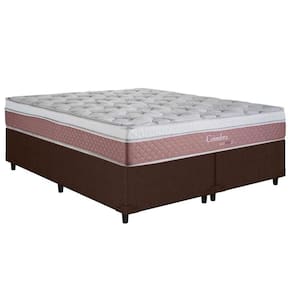 Cama Box King: Colchão Molas Herval Maxspring Coimbra + Base CRC Courano Brown(193x203)