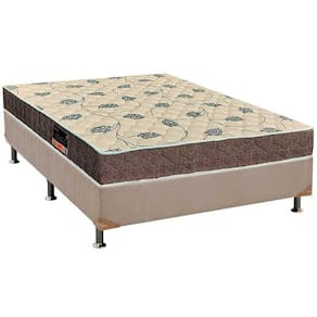 Cama Box Casal: Colchão Espuma Orthoflex D28/EP Anatômico Livorno + Base CRC Suede Clean(138x188)