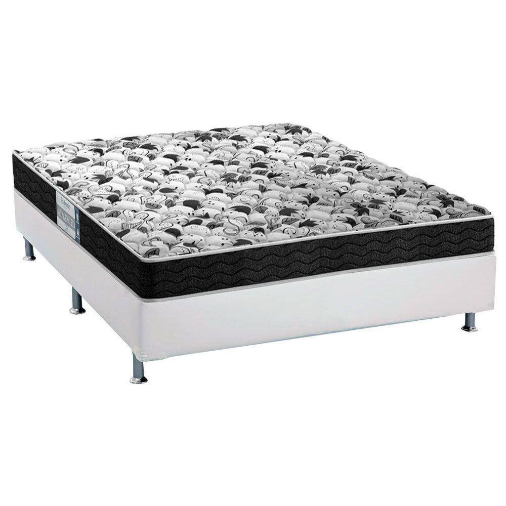Cama Box Casal: Colchão Espuma Probel Advanced + Base CRC Courano White(138x188)