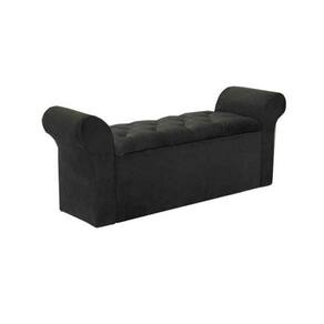 Calçadeira Quarto Casal Miami Suede Cinza - Simbal