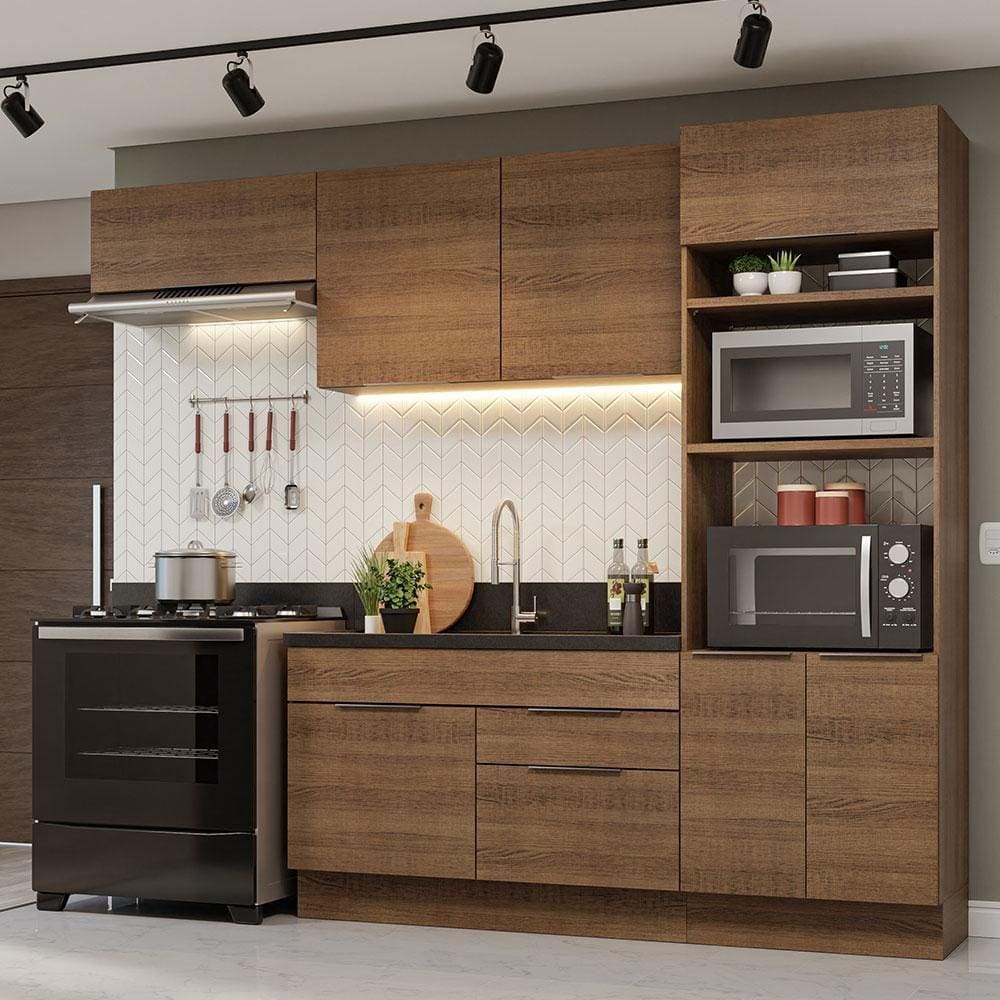 Armário de Cozinha Completa 270cm Rustic Stella Madesa 10