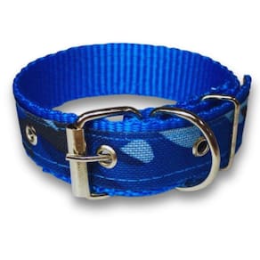 Coleira Xadrez Para Cachorro 25Mm Nicapet Cor Azul Nº 7