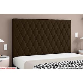 Painel de Cama Box Estofada Queen Camponesa Veludo Cacau - Simbal