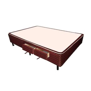 Cama Box Base c/Gavetas Viúva Poli Tecido Brown (128x27-c/2 Gavs) - Castor