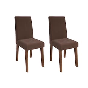 Cadeira Sala de Jantar Milena Kit 2 Un Savana/Suede Chocolate - Cimol