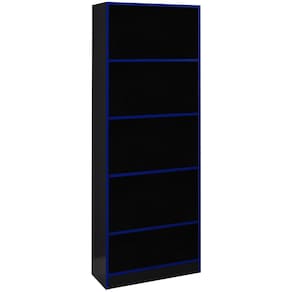Armario Estante Multiuso 5 Prateleira ME4141 Preto Azul Tecno Mobili