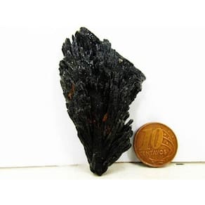 Cianita Preta ou Vassoura de Bruxa Pedra Natural Bruta 60 mm