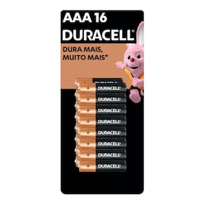 Pilha Duracell AAA Alcalina 16 Unidades