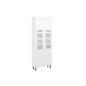 Paneleiro de Cozinha Múltipla 6037 6 Portas (2 Vidro) 70cm Branco - Bertolini