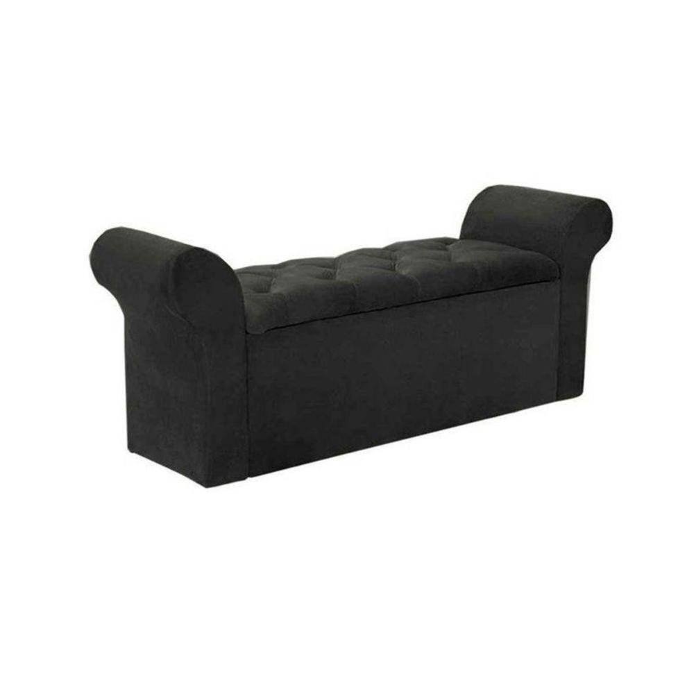 Recamier de Quarto Casal Miami Suede Cinza Simbal