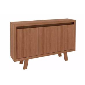 Balcão de Escritório ME4120 c/ 3 Portas Amêndoa - Tecno Mobili