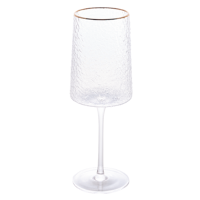 Taça P/ Vinho De Cristal Ecológico C Fio de Ouro - Lyor