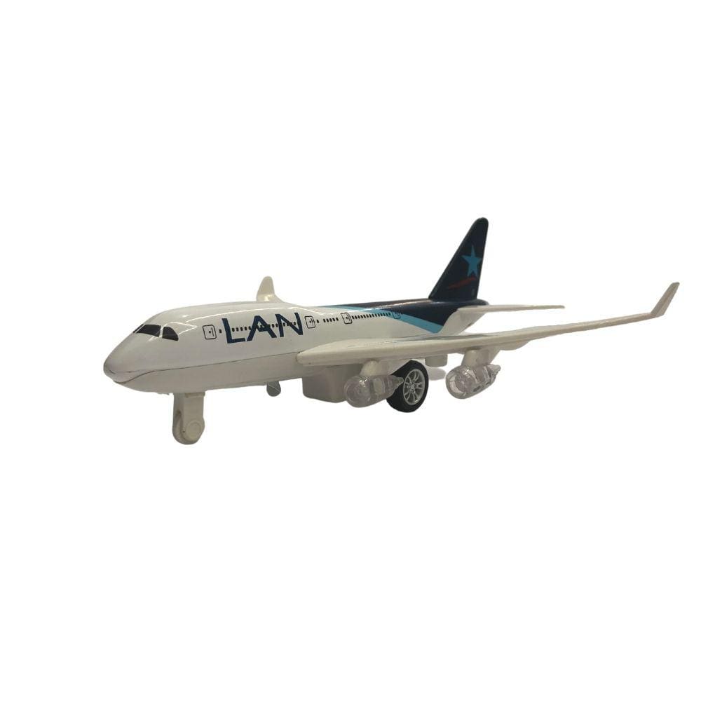 Miniatura Avião Lan 4 Turbinas c/ som e luz 1:300 Die Cast