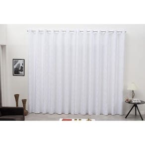 Cortina Quarto Jacquard Semi Blackout Branco 6,00X2,80M