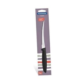 Faca para Tomate Plenus em Aço Inox e Cabo de Polipropileno Preto 5" - Tramontina