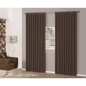 Cortina Quarto Em Tecido Semi Blackout Marrom 3,00X2,50