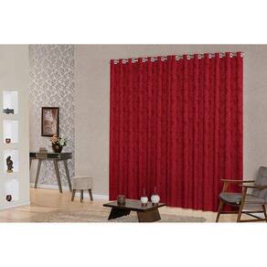 Cortina Quarto Jacquard Semi Blackout Vermelho 5,00X2,80