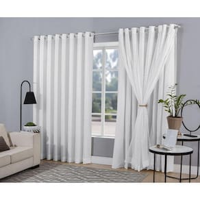 Cortina Voal Xadrez Forro Tecido Blackout Branco 5,00X2,50M