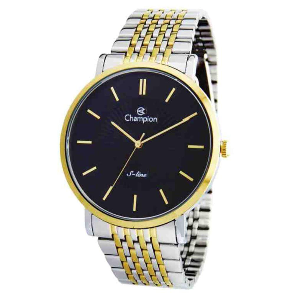Relógio CHAMPION S-line feminino analógico bicolor preto CN21158P