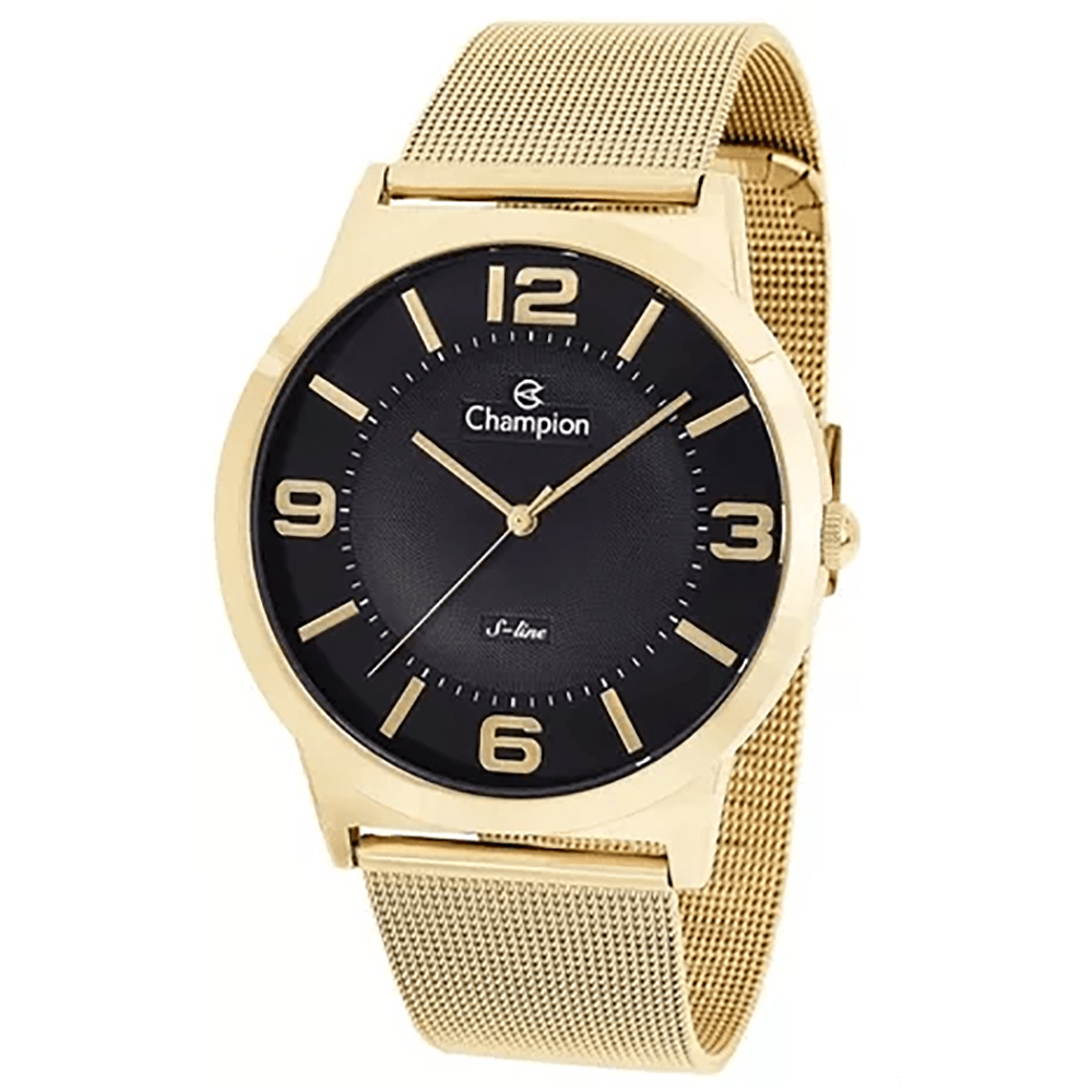 Relógio CHAMPION S-line unissex analógico preto CN21005U