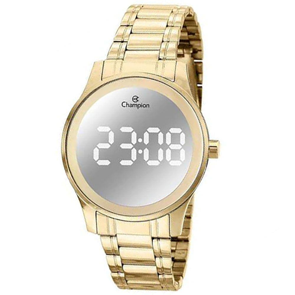 Relógio CHAMPION feminino digital dourado CH48046B