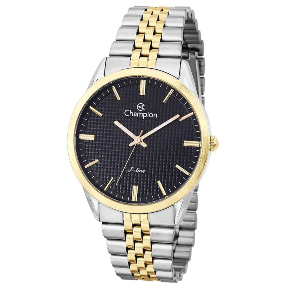 Relógio CHAMPION S-line feminino analógico bicolor preto CN21149P