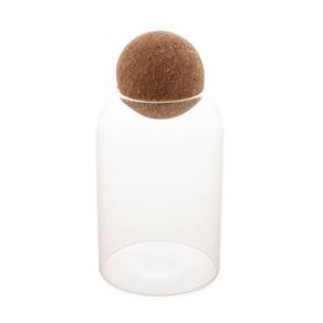 Pote de Vidro Borossilicato com Tampa Bola Rolha 800ml