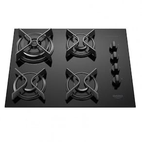 Cooktop Supreme 4 Bocas com Mesa De Vidro e Tripla Chama Dako Atlas