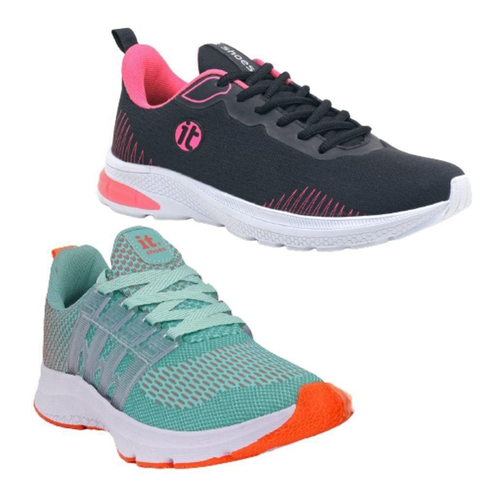 Tênis Feminino Caminhada Running Esportivo Academia Kit 2