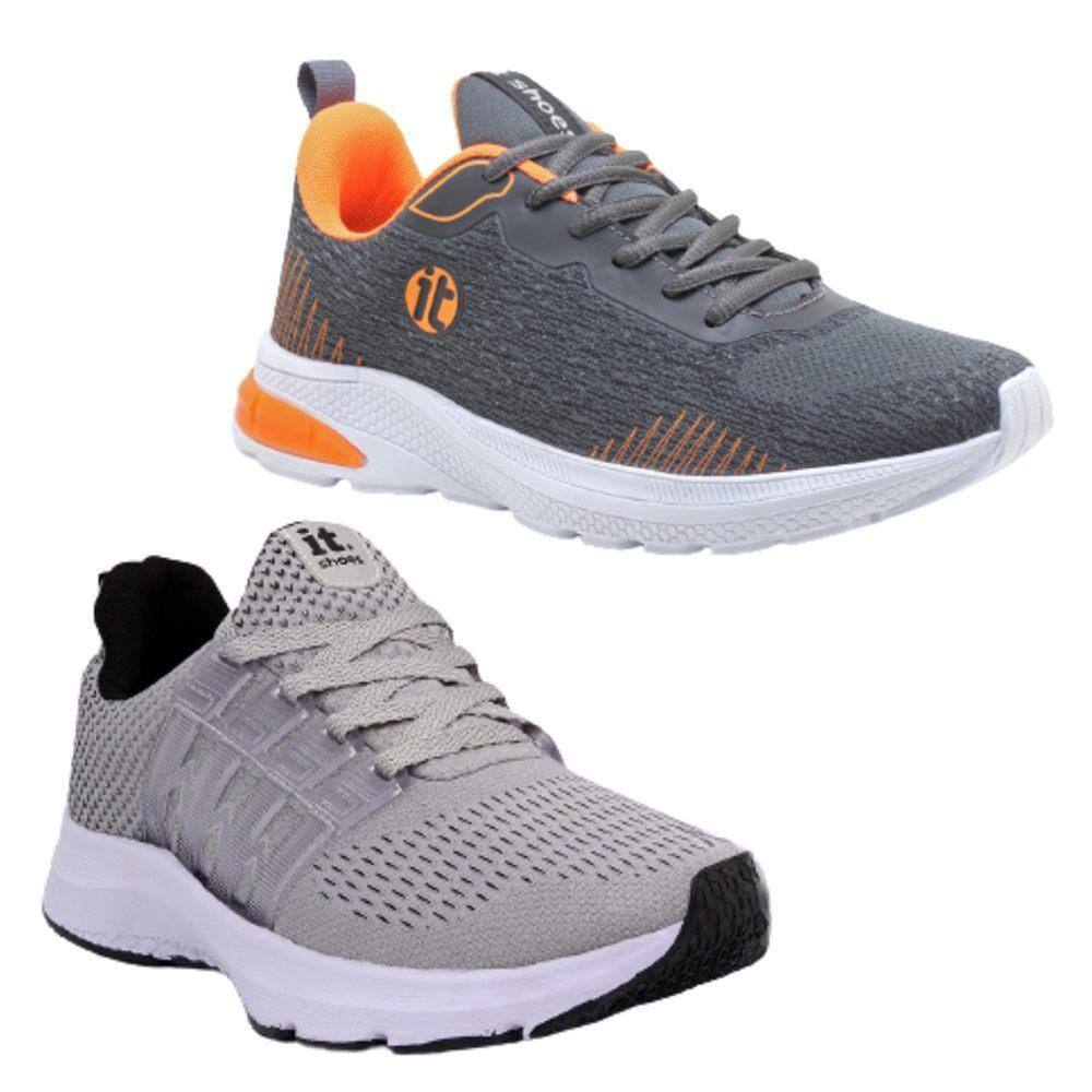 Tênis Feminino Esportivo Caminhada Running Academia Kit 2 - 39 - Grafite